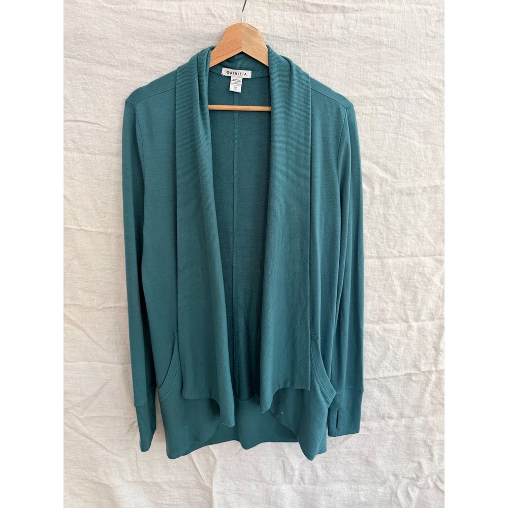 ATHLETA BOREALIS BLUE NIRVANA PRANAYAMA WRAP CARDIGAN XS